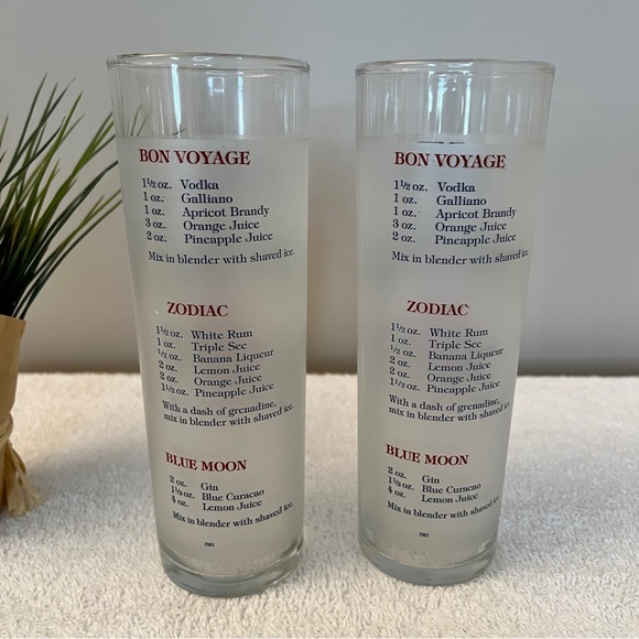 2 Carnival Cruise Line Cocktail Beverage Glasses - Picture 4 of 4